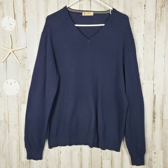 J. Crew V-neck Sweater Blue Size Large - Picture 1 of 10